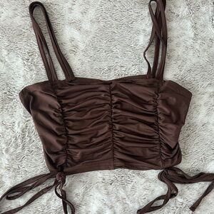 Brown Crop Top